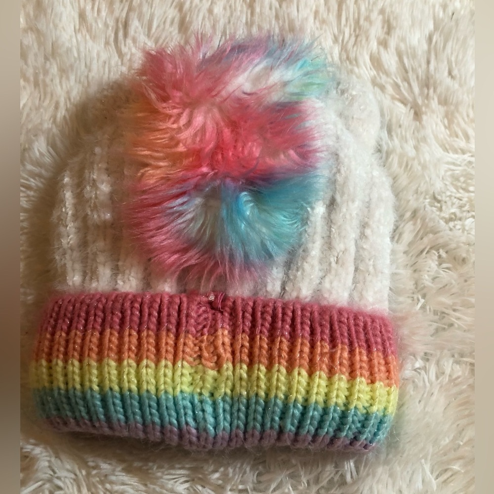 Unicorn Winter Girls Hat S/M (4-7) - Picture 2 of 6
